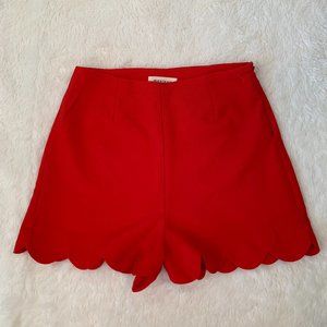 Monteau Red Scallop Shorts
